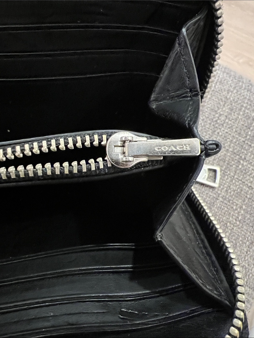 Coach Black Star & Stud Zip Wallet - Picture 14 of 14